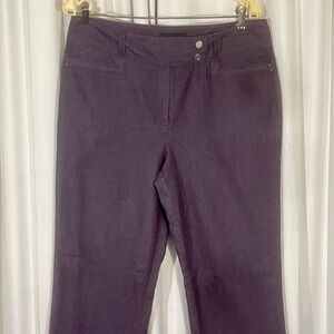 Larry Levine Eggplant Wide leg Jeans